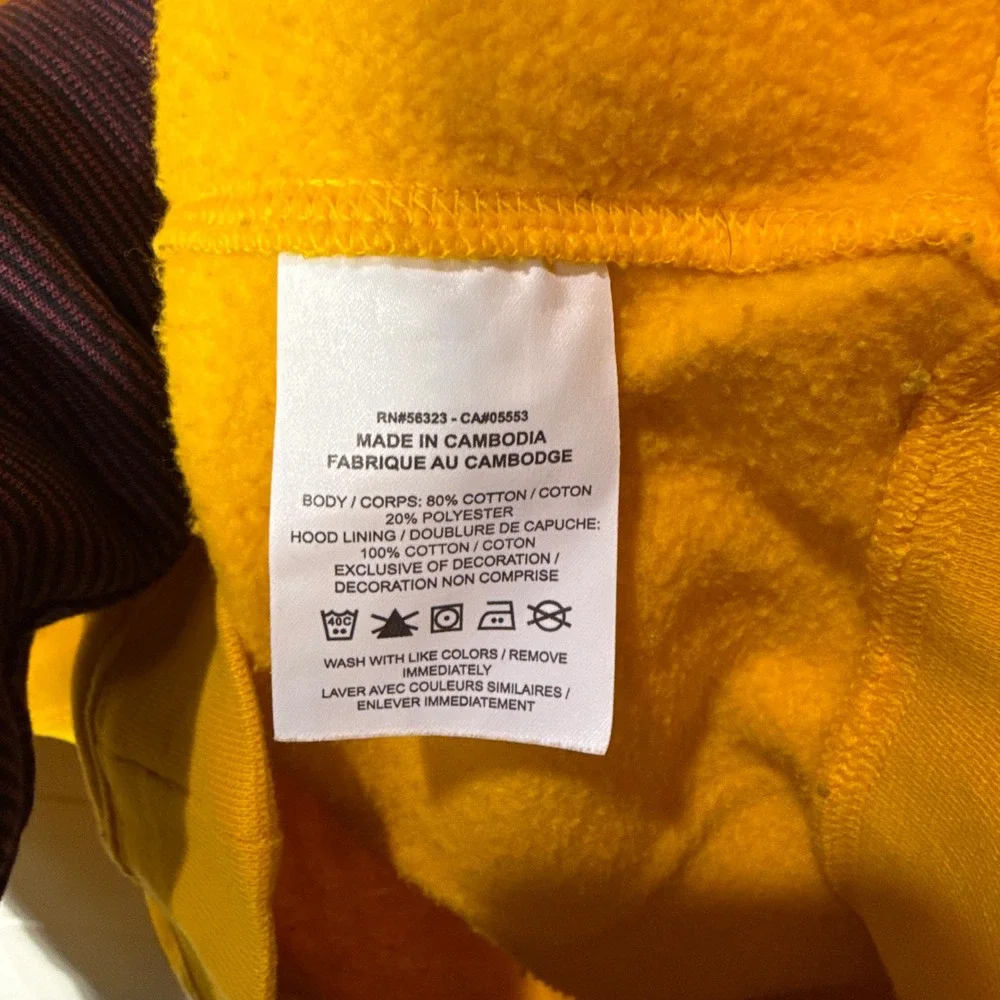 Nike Mens Pullover Hoodie Yellow Sportswear Fleece CJ1611-716 Size Small